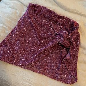 Show Me Your Mumu OG magenta sparkle skirt